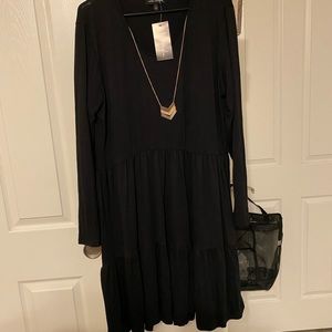 Black long sleeve dress
